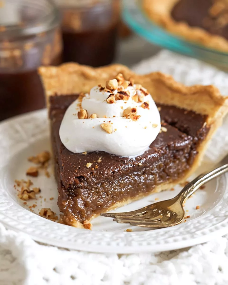 Chocolate Hazelnut Chess Pie - detail 2