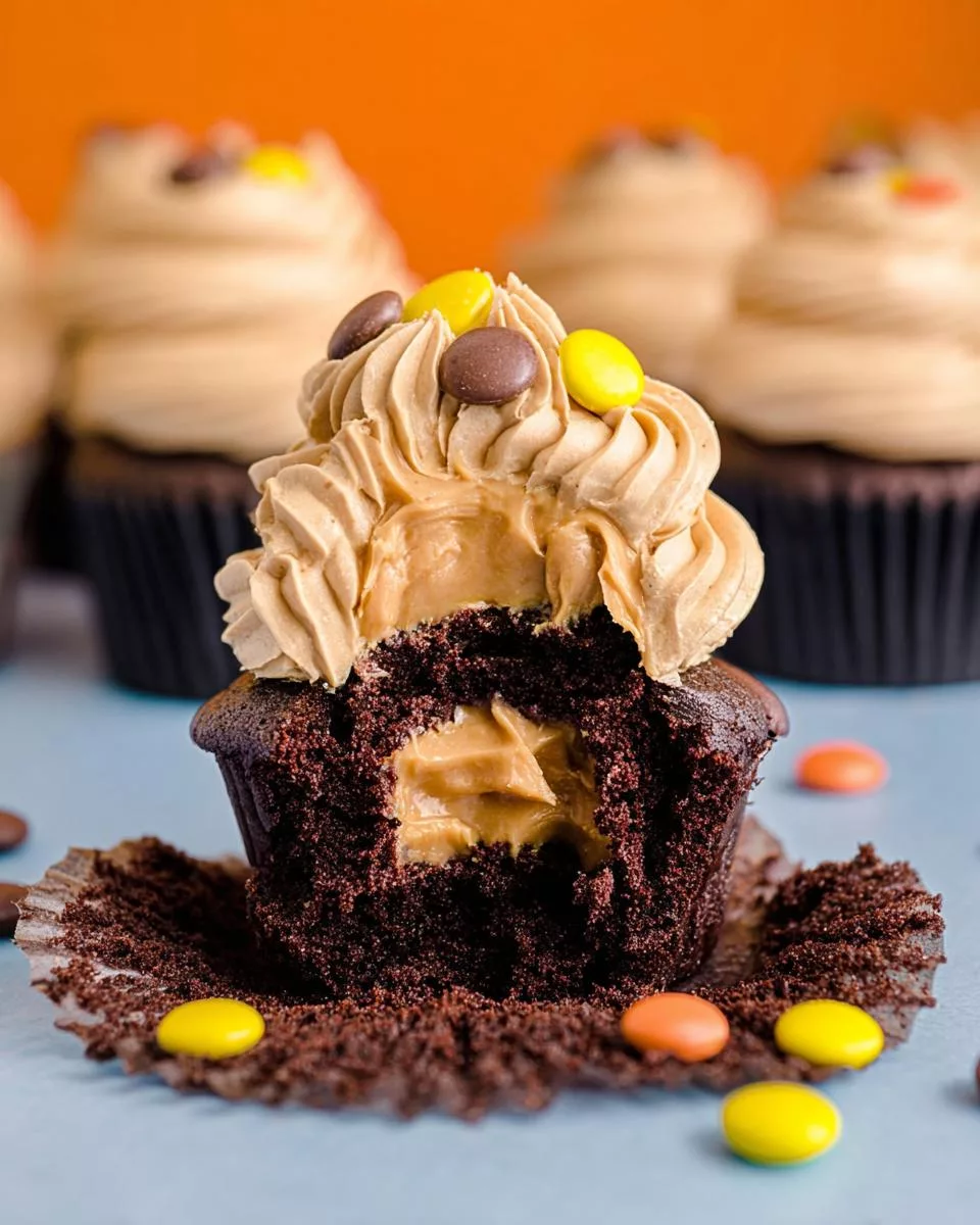 Chocolate Peanut Butter Cupcakes - detail 1