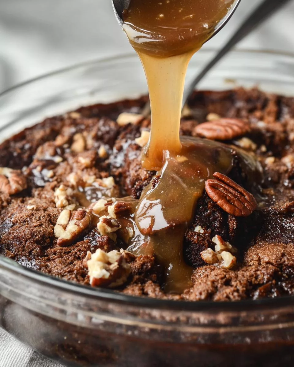 Chocolate Turtle Cobbler - detail 1