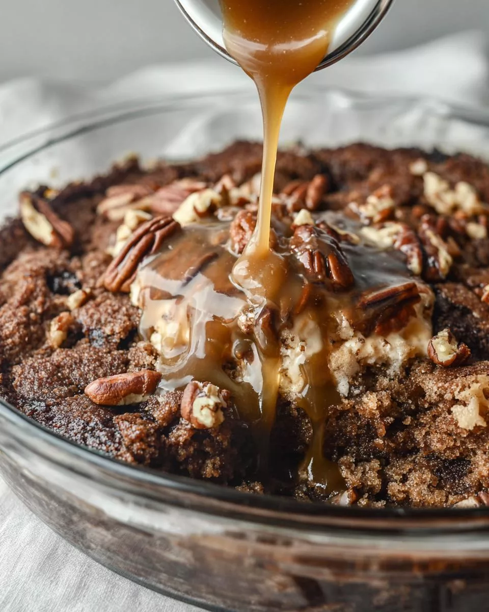 Chocolate Turtle Cobbler - detail 2