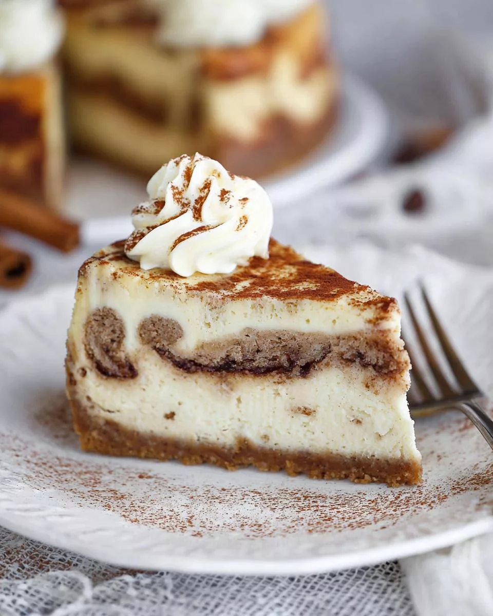 Cinnamon Roll Cheesecake - detail 1