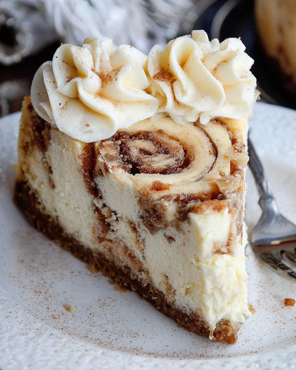 Cinnamon Roll Cheesecake - detail 1