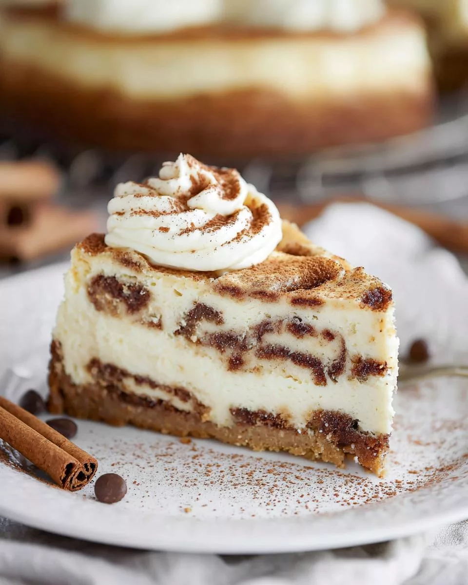 Cinnamon Roll Cheesecake - detail 2