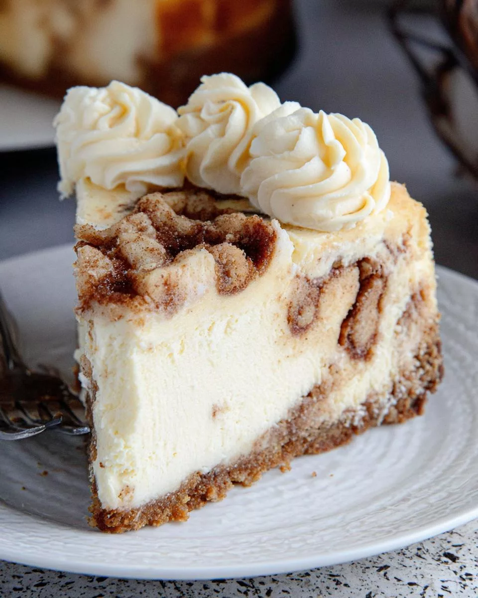 Cinnamon Roll Cheesecake - detail 2