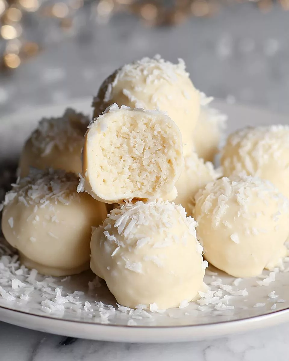 Coconut Snowball Truffles - detail 2