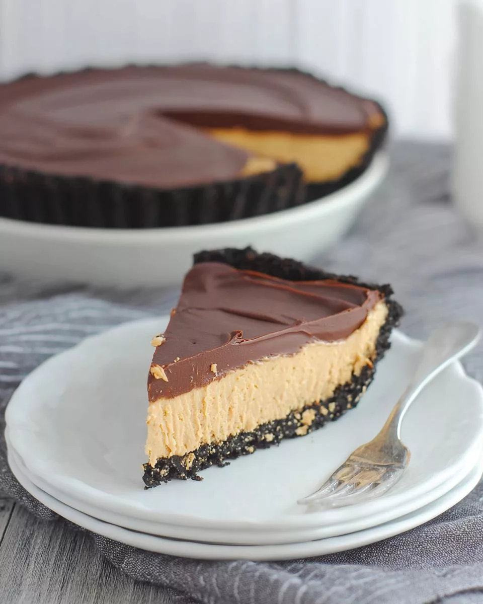 Dark Chocolate Peanut Butter Pie - detail 1