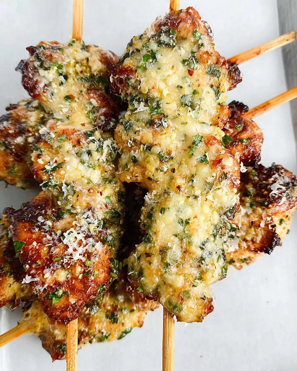 Garlic Parmesan Chicken Skewers - detail 1