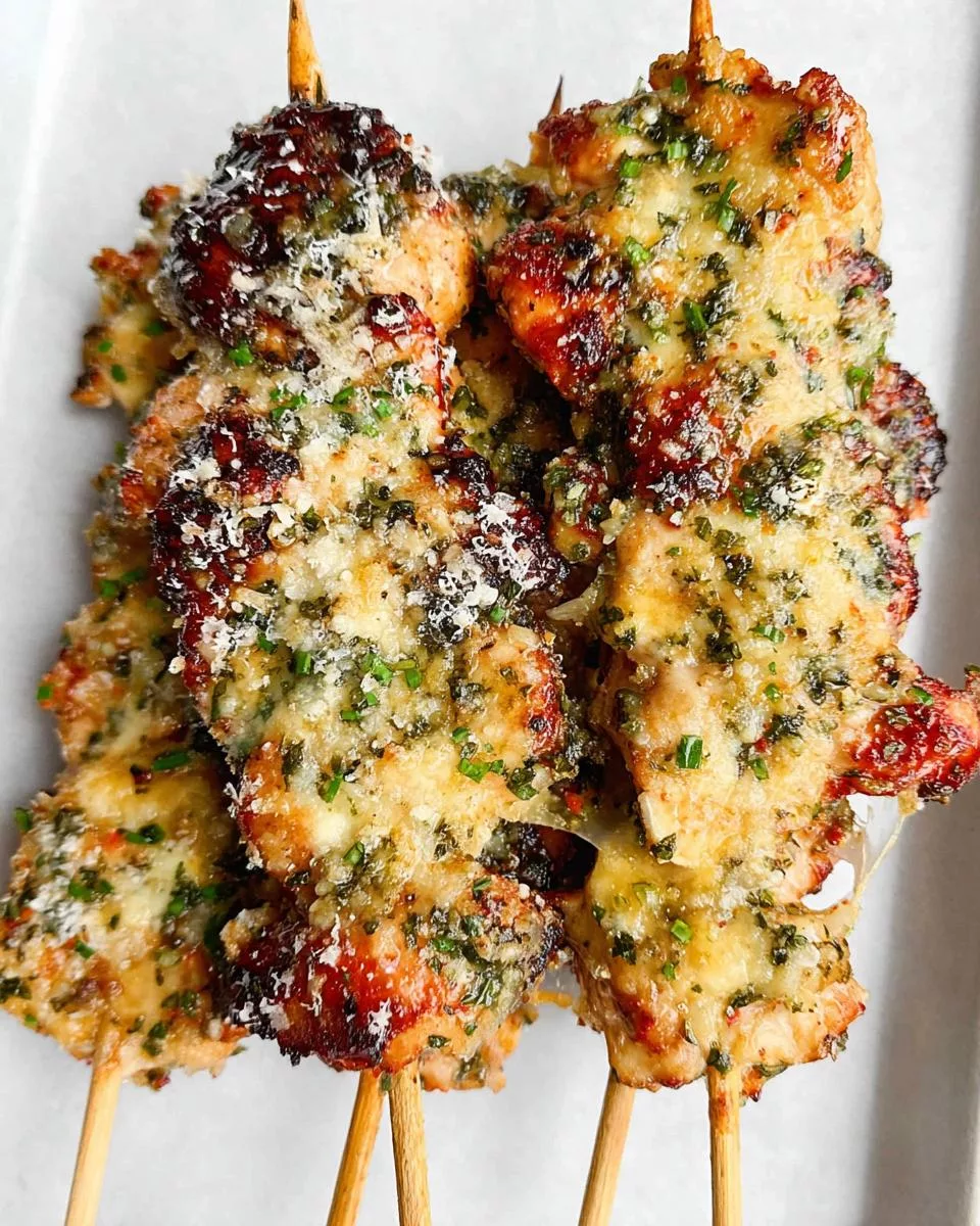 Garlic Parmesan Chicken Skewers - detail 2
