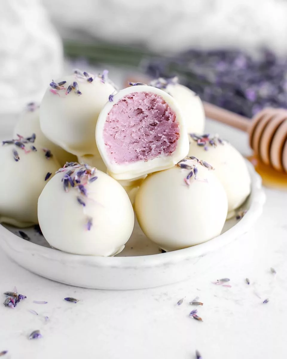 Honey Lavender White Chocolate Truffles - detail 1