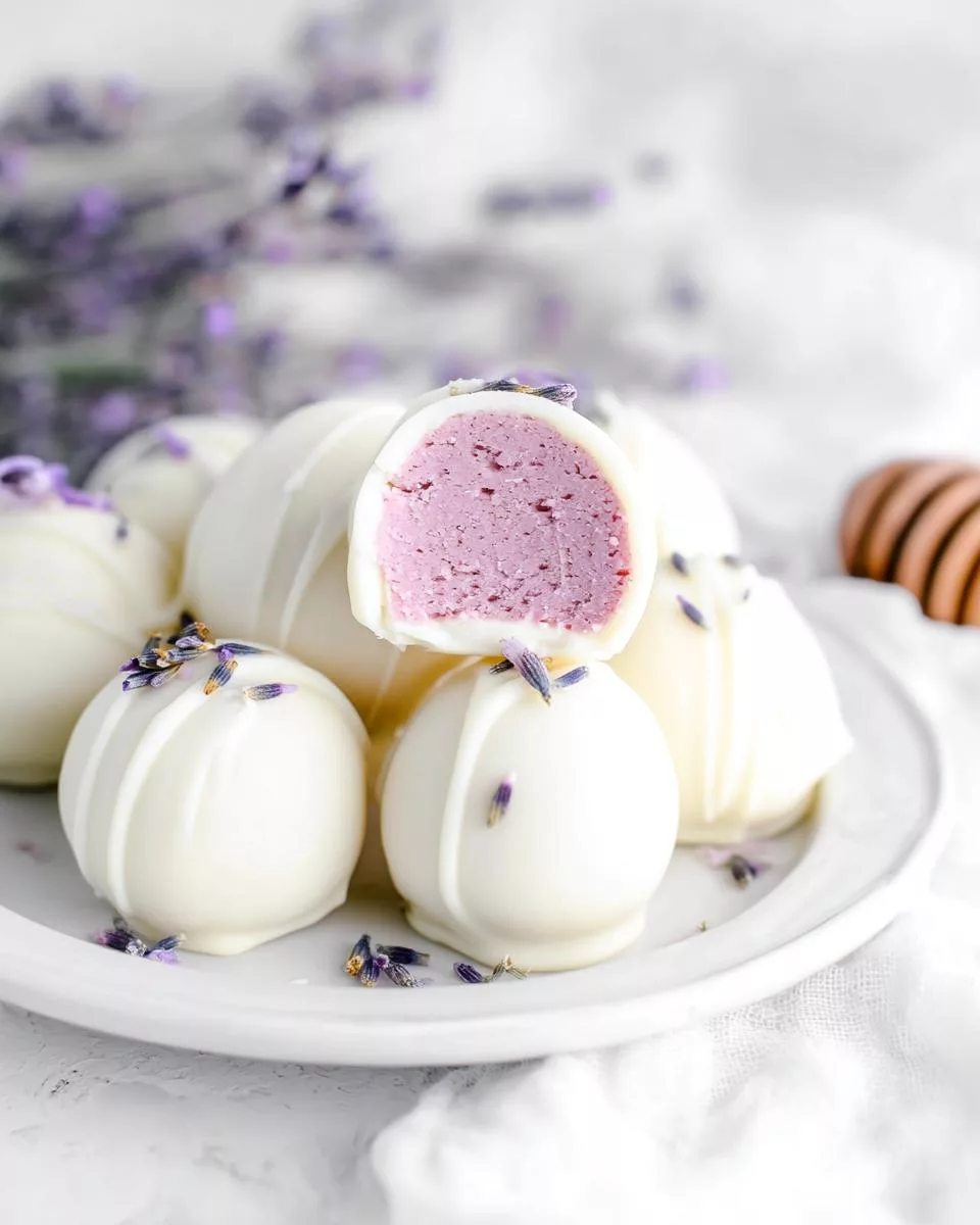 Honey Lavender White Chocolate Truffles - detail 2