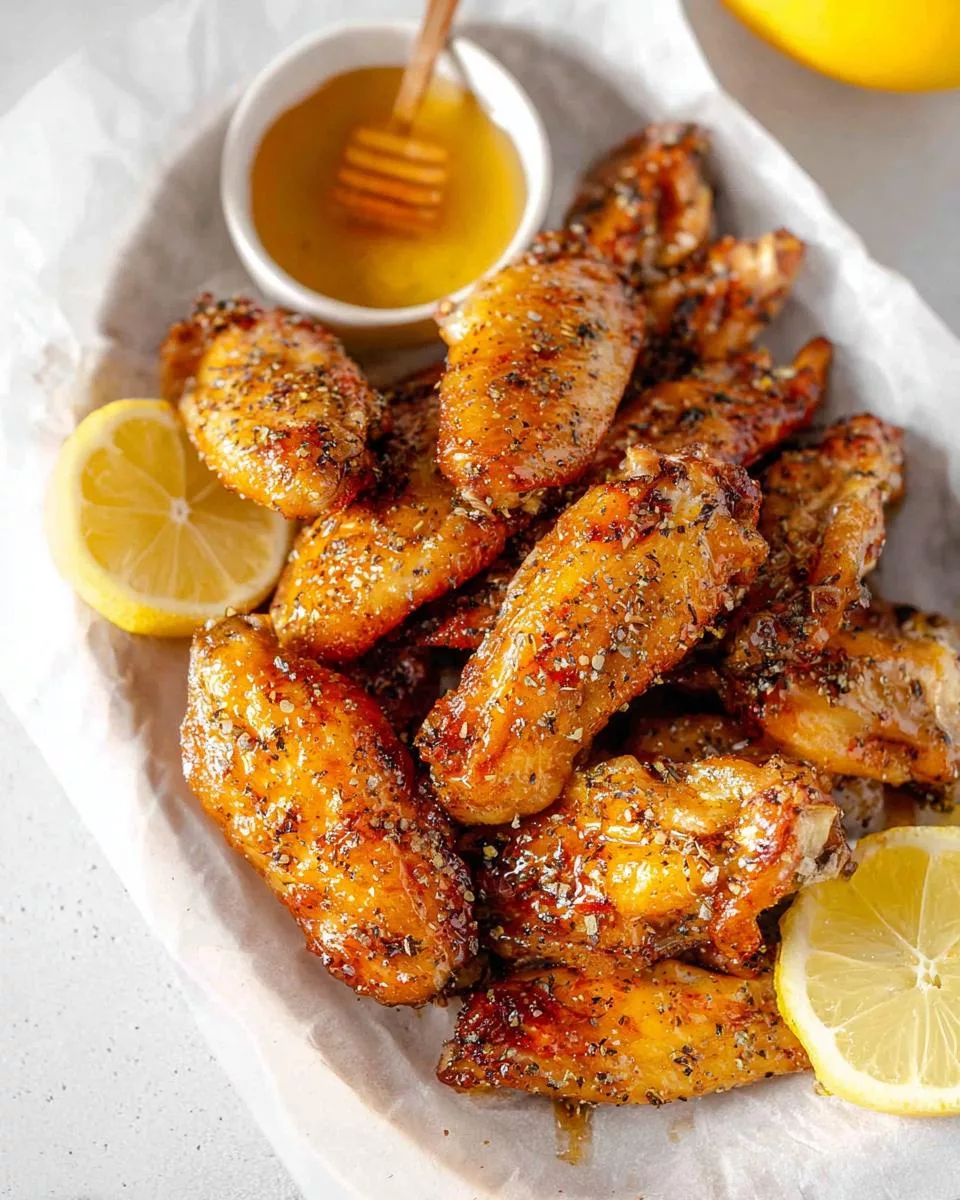 Honey Lemon Pepper Wings - detail 1