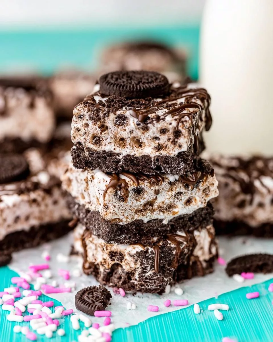 Marshmallow Oreo Treats - detail 2