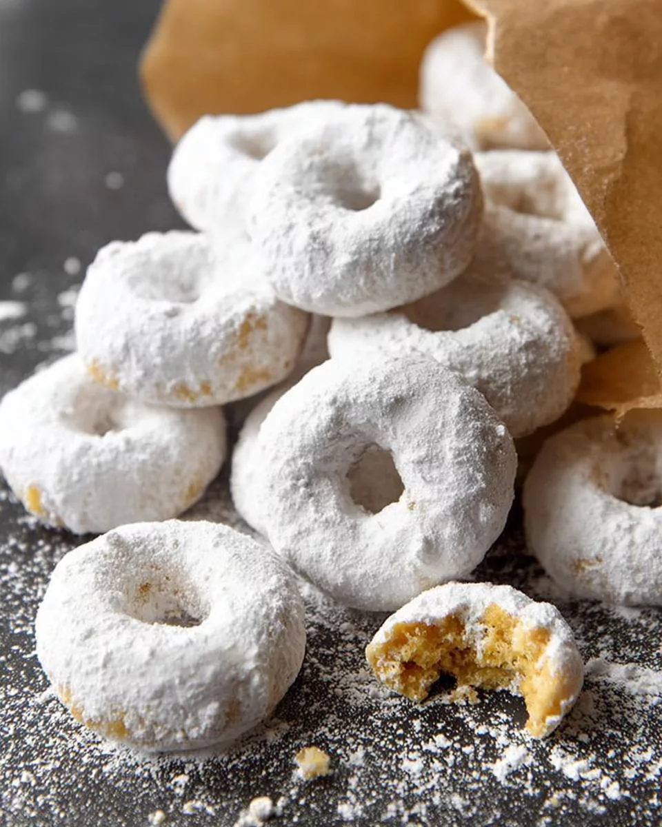 Mini Powdered Sugar Doughnuts - detail 2