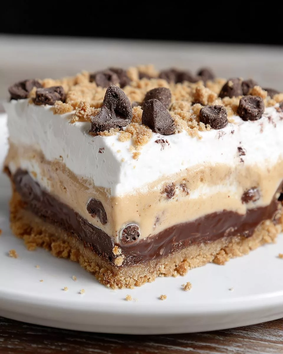 No-Bake Chocolate Chip Cookie Peanut Butter Pie - detail 1