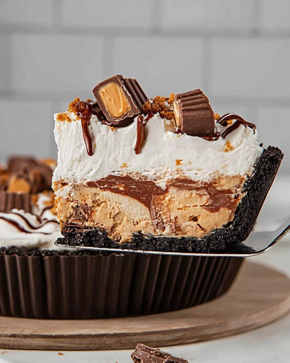 No-Bake Chocolate Peanut Butter Pie - detail 1