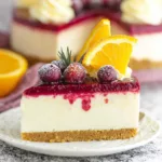 No Bake Cranberry Orange Cheesecake
