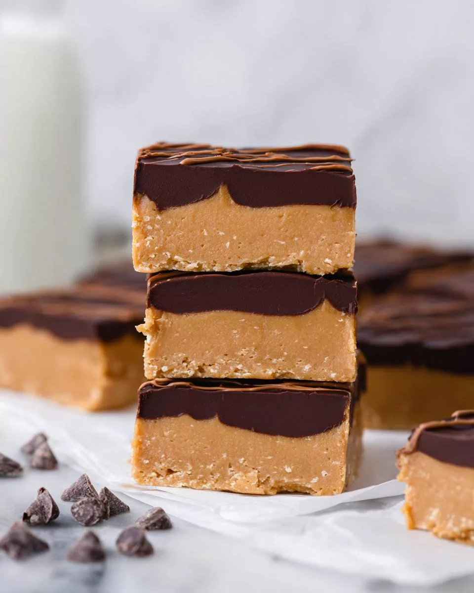 No-Bake Peanut Butter Buckeye Bars - detail 1