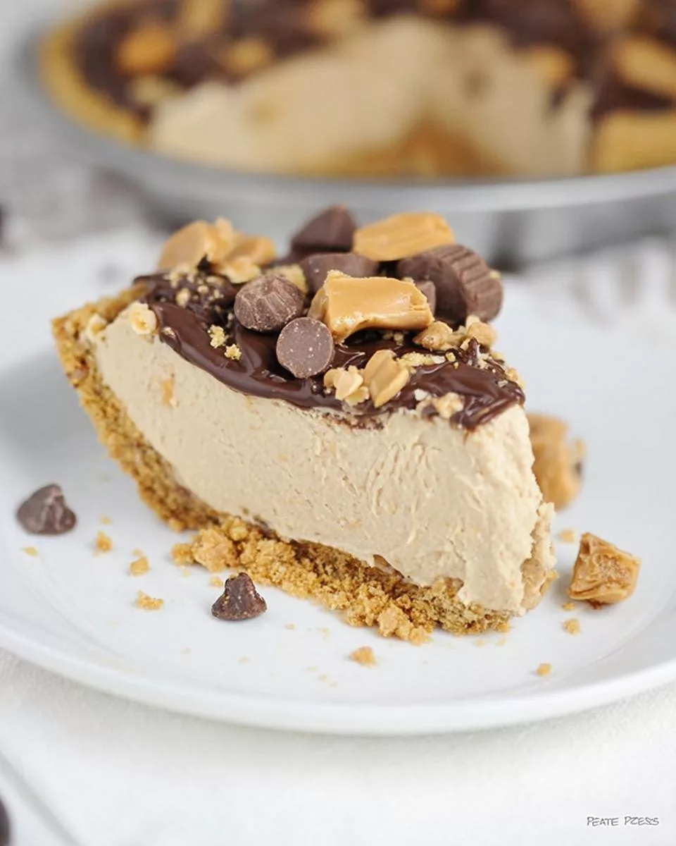 No Bake Peanut Butter Pie with Graham Cracker Crust - detail 2