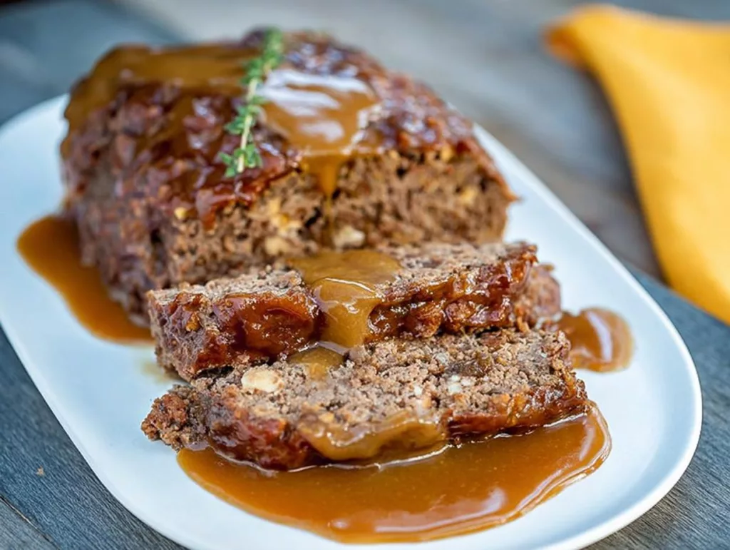 No Ketchup Brown Gravy Meatloaf