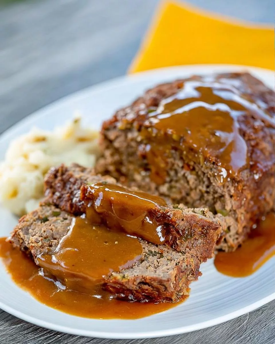 No Ketchup Brown Gravy Meatloaf - detail 2