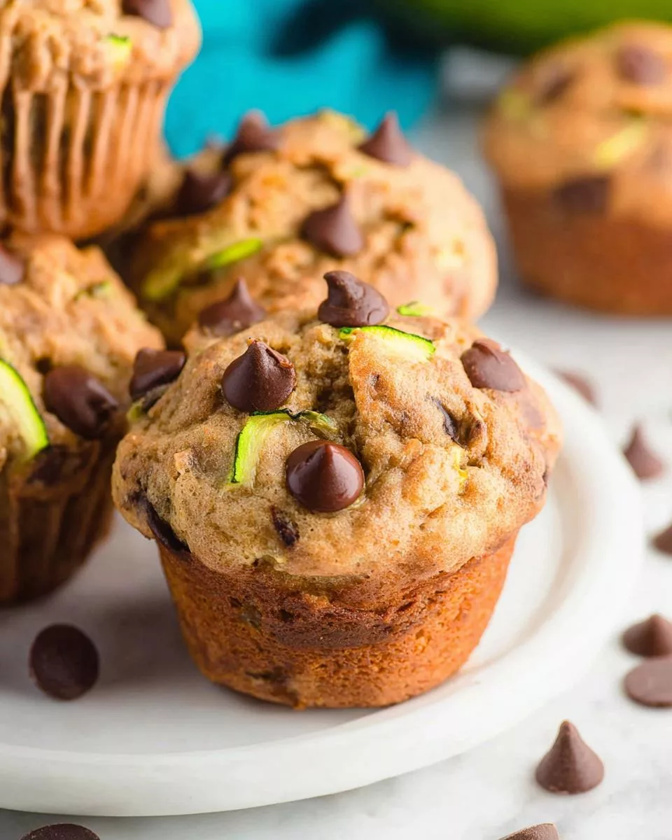 One Bowl Zucchini Chocolate Chip Muffins - detail 2