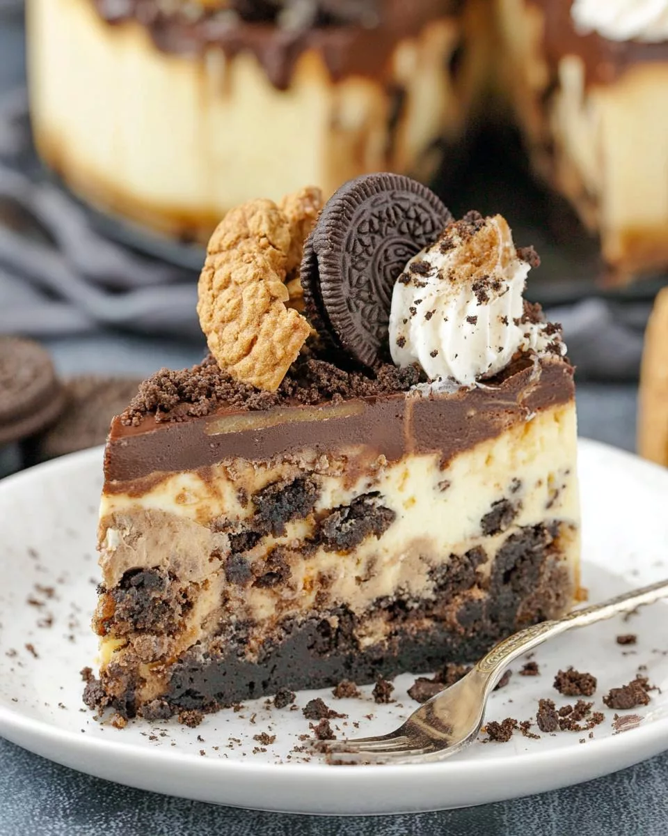 Oreo Brookie Cheesecake - detail 2