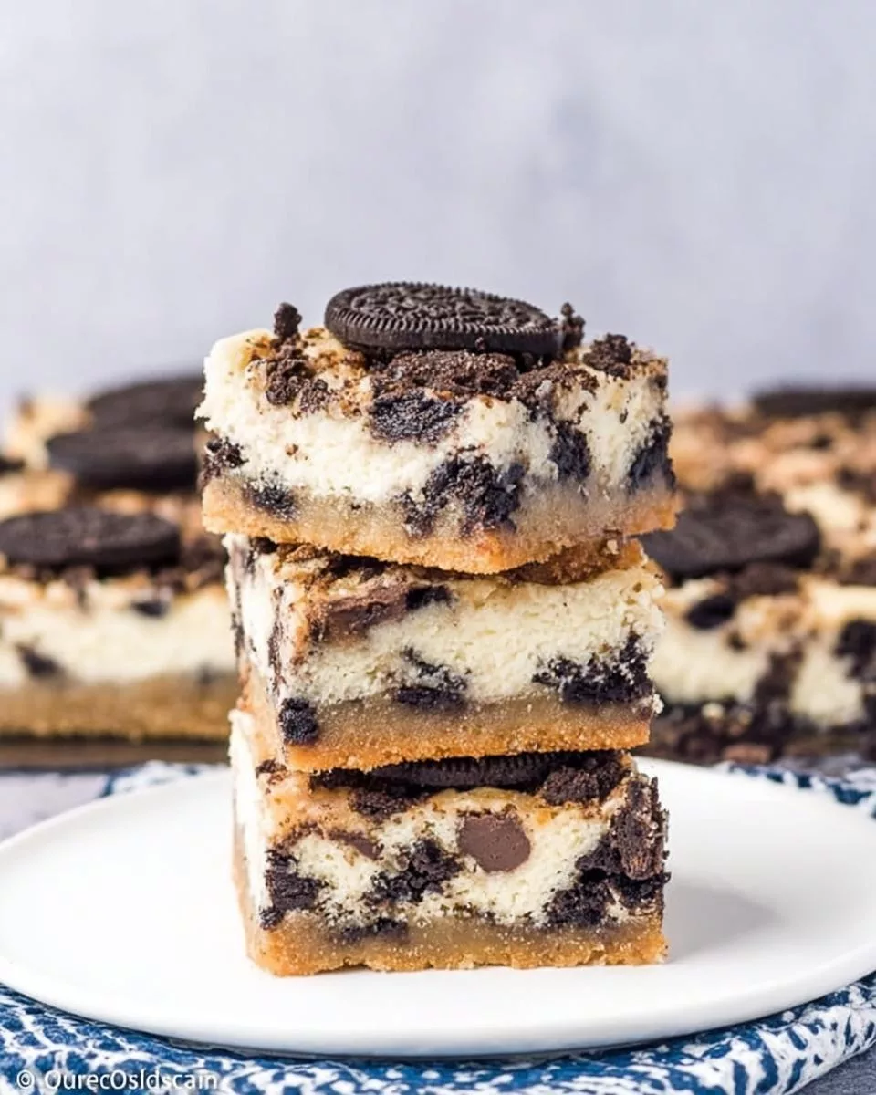 Oreo Chocolate Chip Cheesecake Bars - detail 1