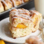 Peach Cobbler Cinnamon Rolls