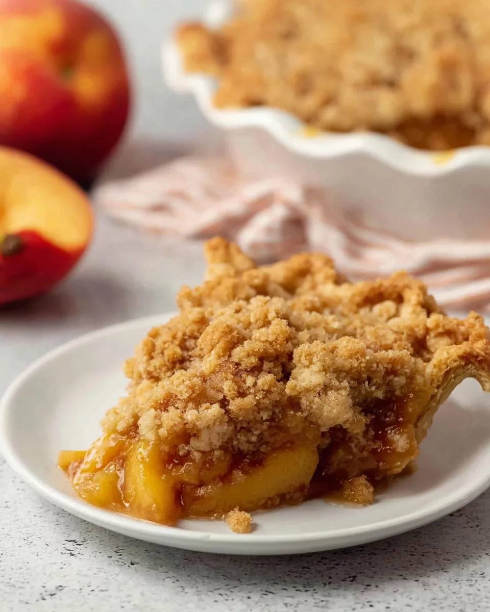 Peach Crumble Pie - detail 1