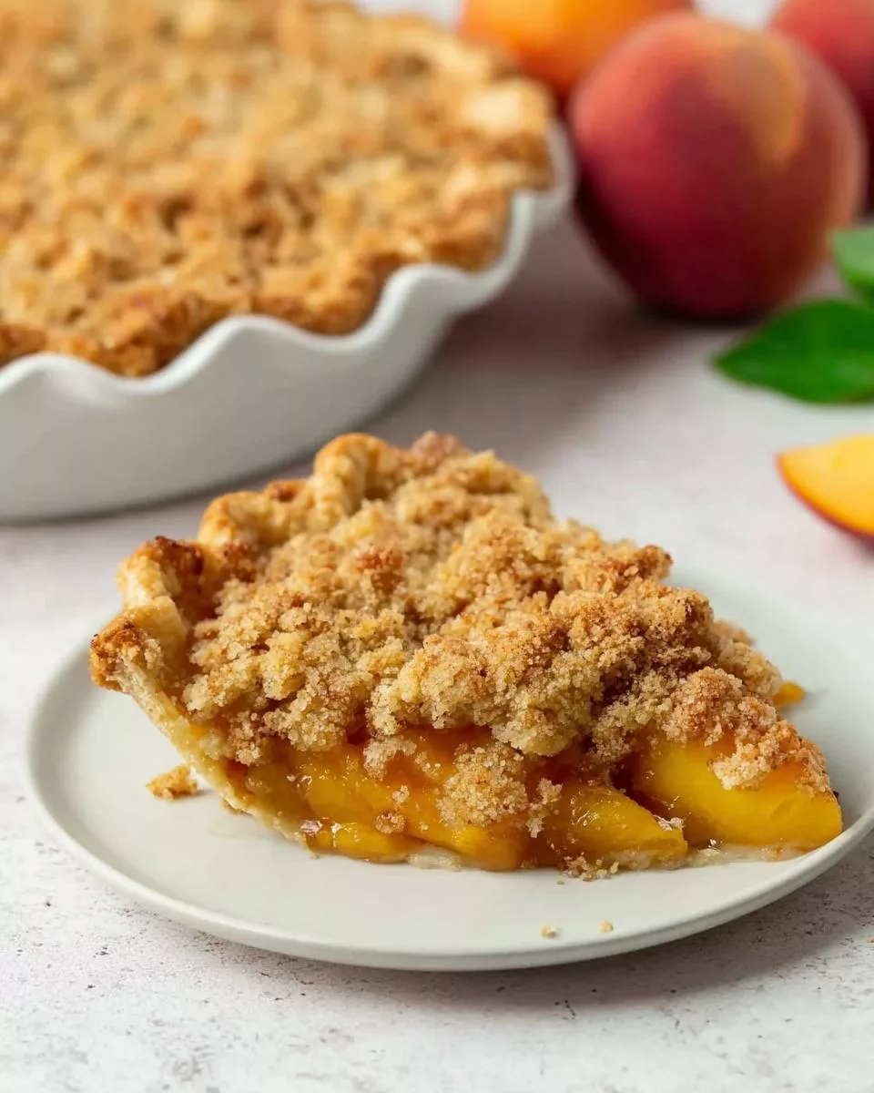Peach Crumble Pie - detail 2