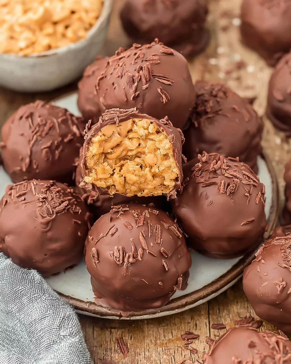 Peanut Butter Balls with Rice Krispies - detail 1