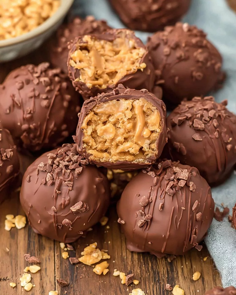 Peanut Butter Balls with Rice Krispies - detail 2