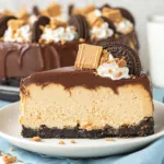 Peanut Butter Cheesecake with Chocolate Ganache