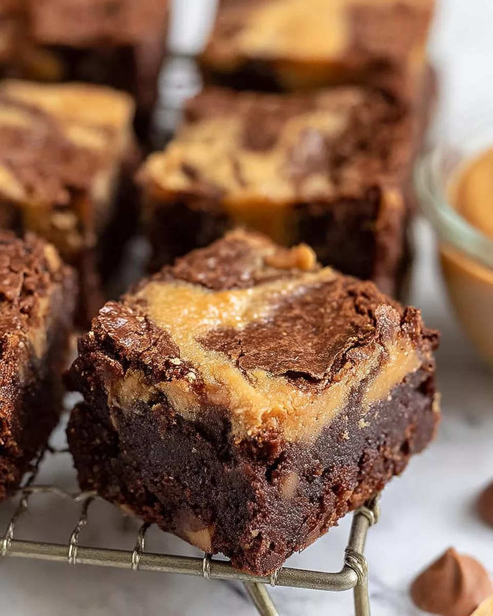 Peanut Butter Swirl Brownies - detail 2