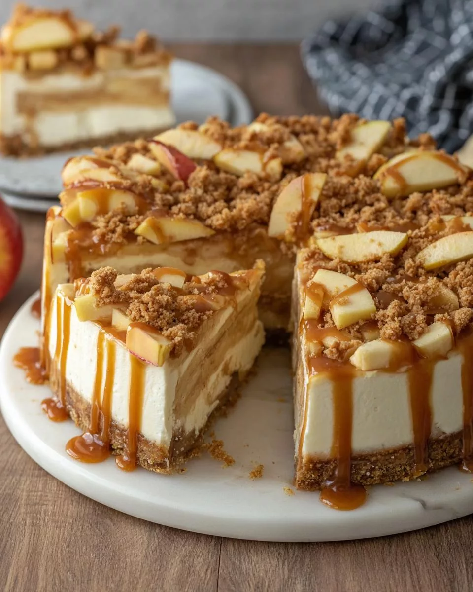 Salted Caramel Apple Pie Cheesecake - detail 1