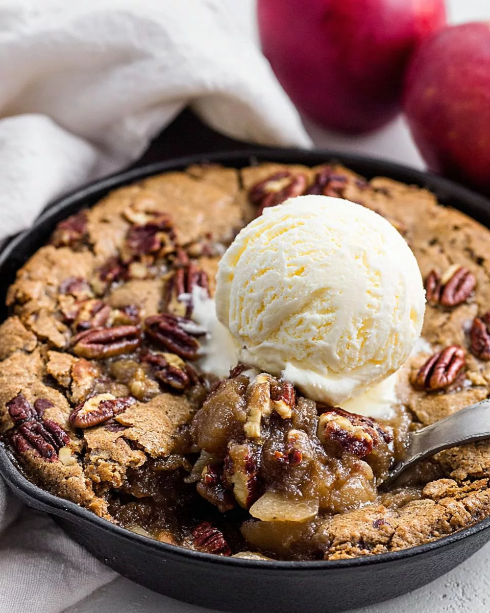 Apple Pecan Skillet Brownie - detail 1