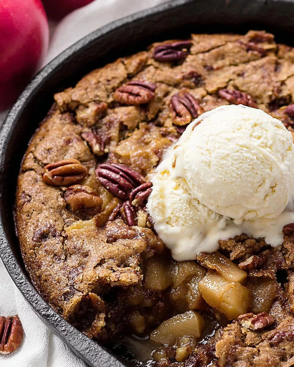 Apple Pecan Skillet Brownie - detail 2