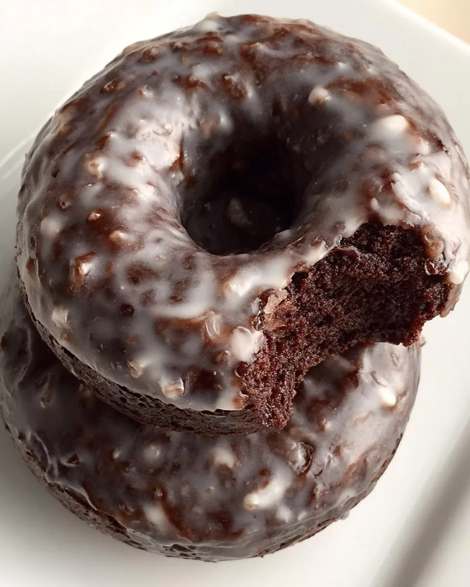 Baked Chocolate Glazed Donuts - detail 2