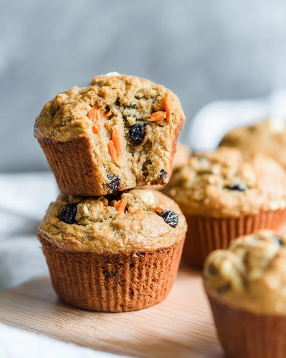 Banana Carrot Muffins with Prunes - detail 1