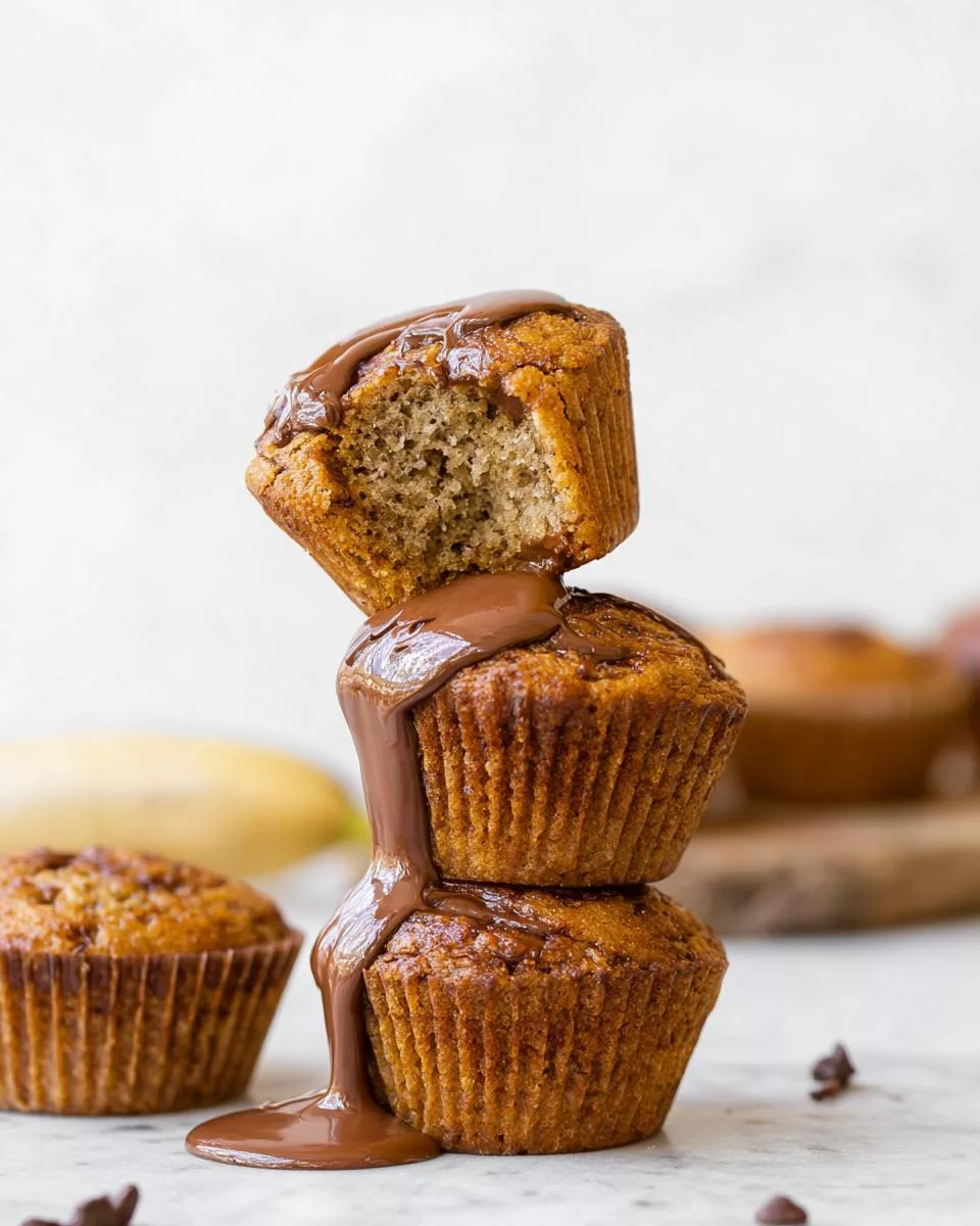 Banana Nutella Muffins - detail 2
