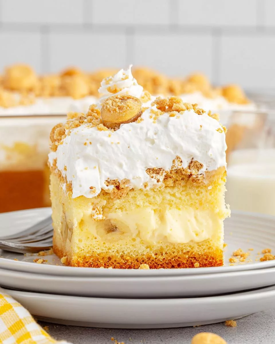 Banana Pudding Poke Cake - detail 2