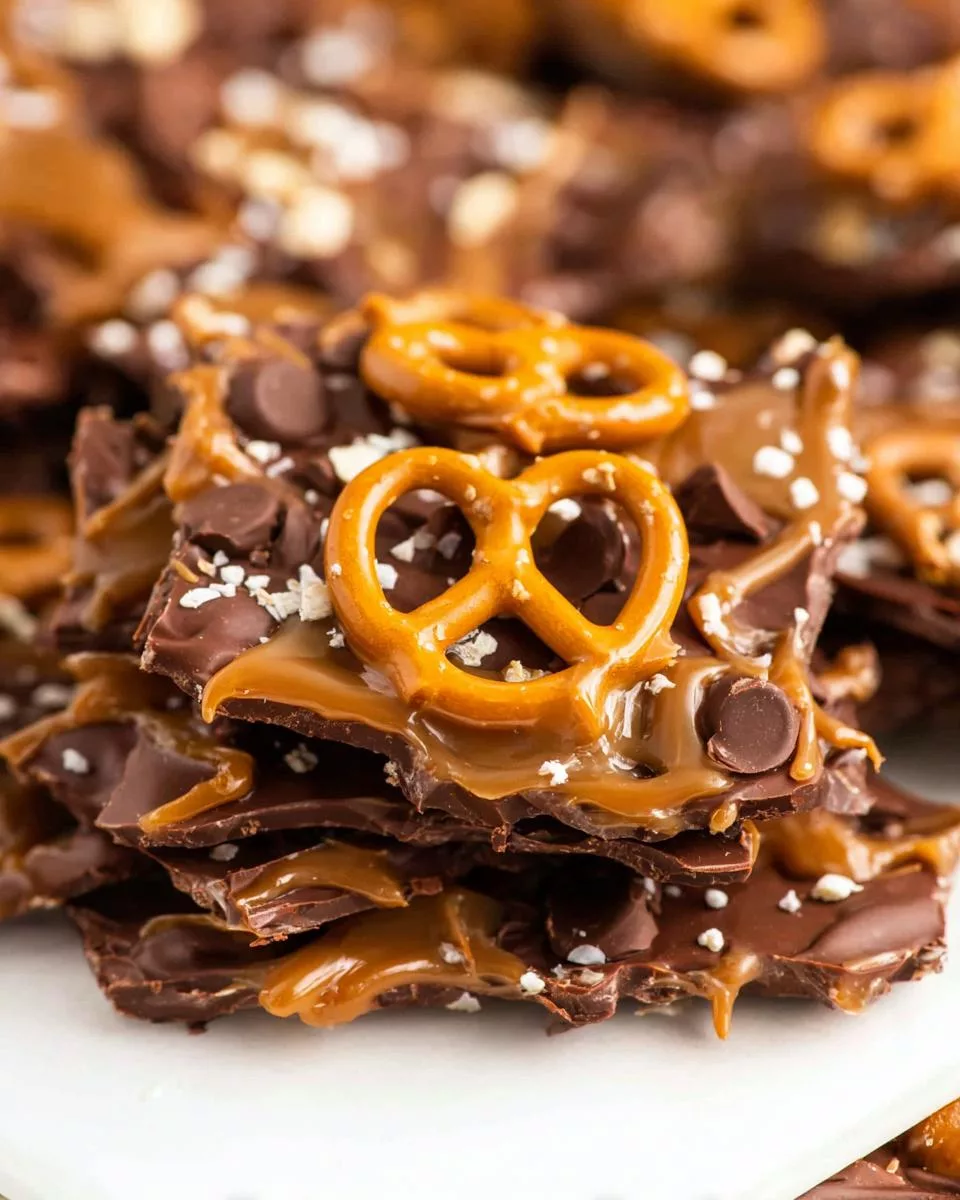 Caramel Pretzel Bark - detail 1