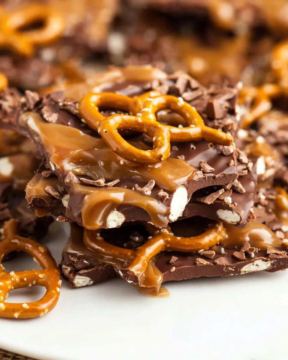 Caramel Pretzel Bark - detail 2