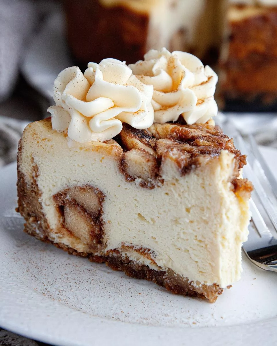 Cinnamon Roll Cheesecake - detail 2