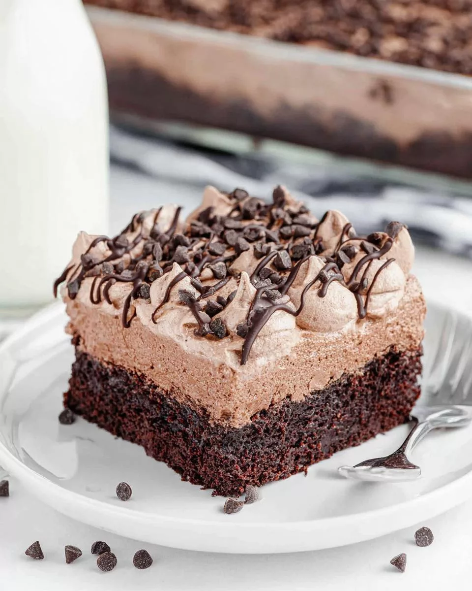 Death By Chocolate Poke Cake - detail 1