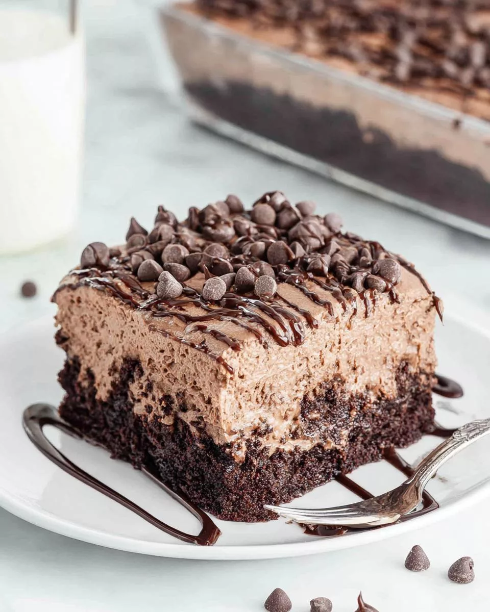 Death By Chocolate Poke Cake - detail 2