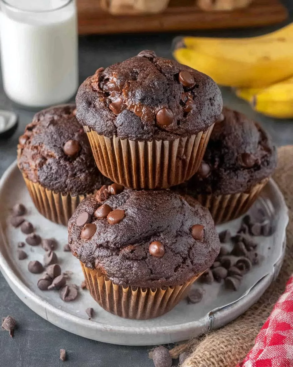 Double Chocolate Banana Muffins - detail 1