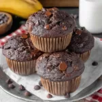 Double Chocolate Banana Muffins