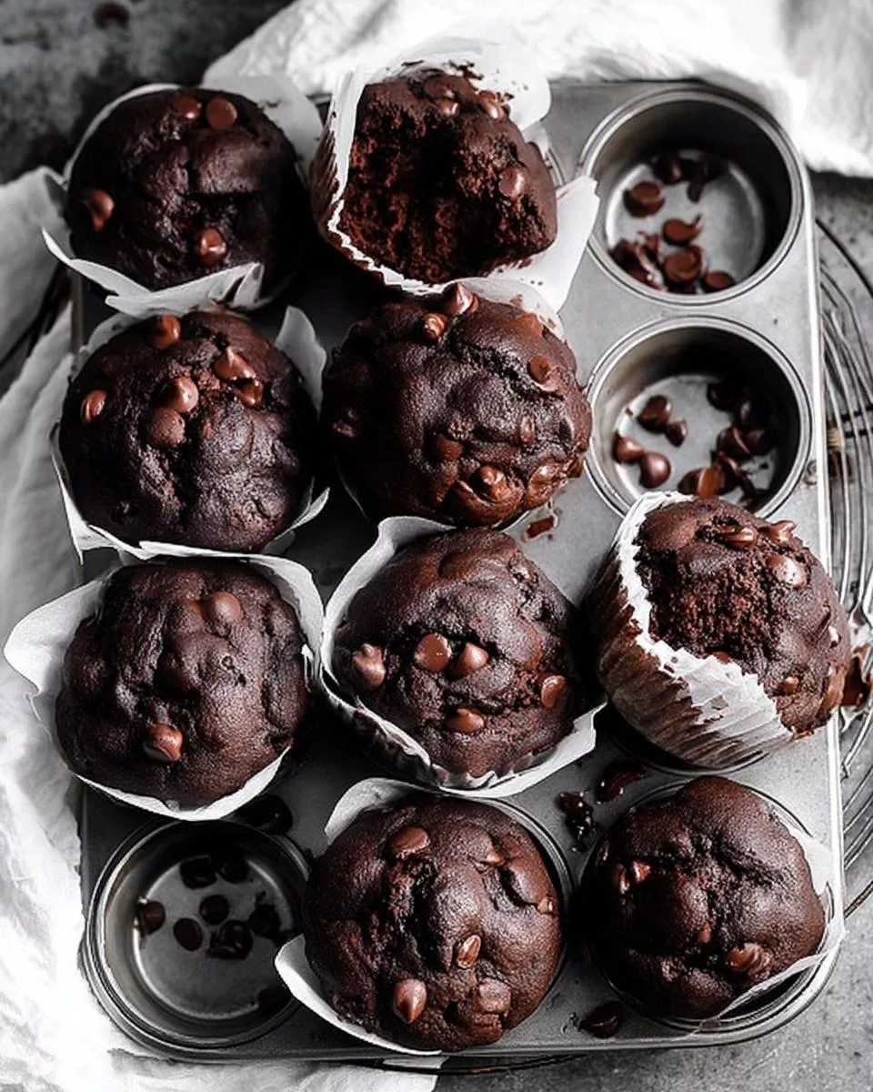 Double Chocolate Espresso Muffins - detail 2