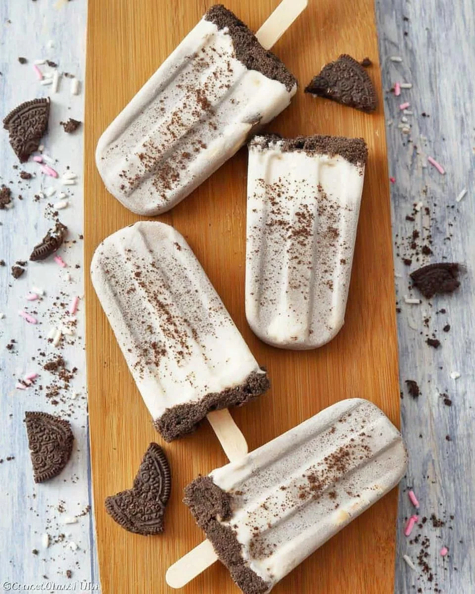 Easy Cookies and Cream popsicles - detail 1